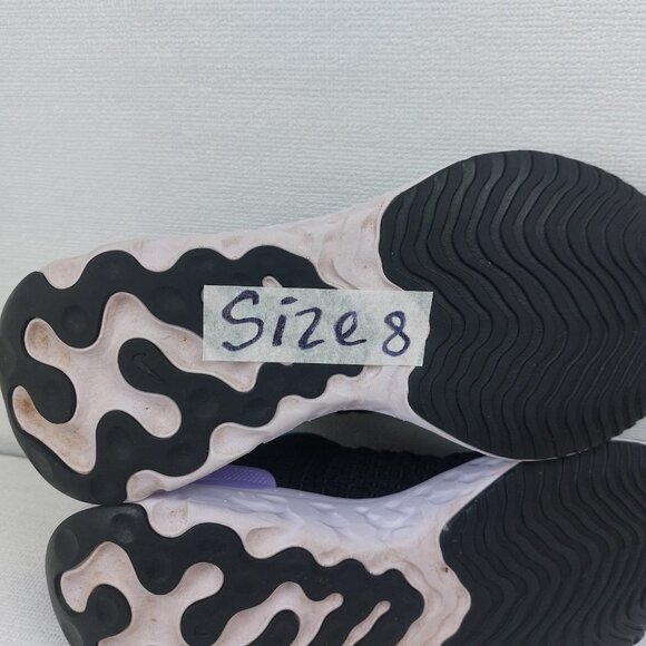 Nike Women's Black Lilac React Phantom Run Flyknit 2 Athletic Sneaker Size 8 - Picture 9 of 10